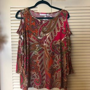 Susan Graver size medium cold shoulder top.